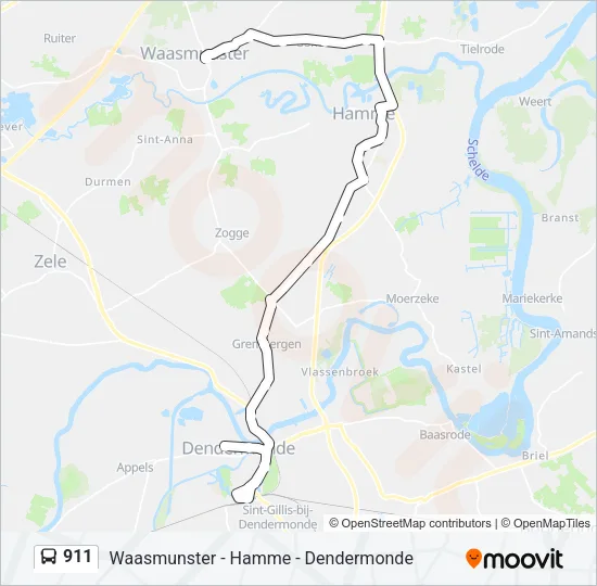 911 Bus Line Map