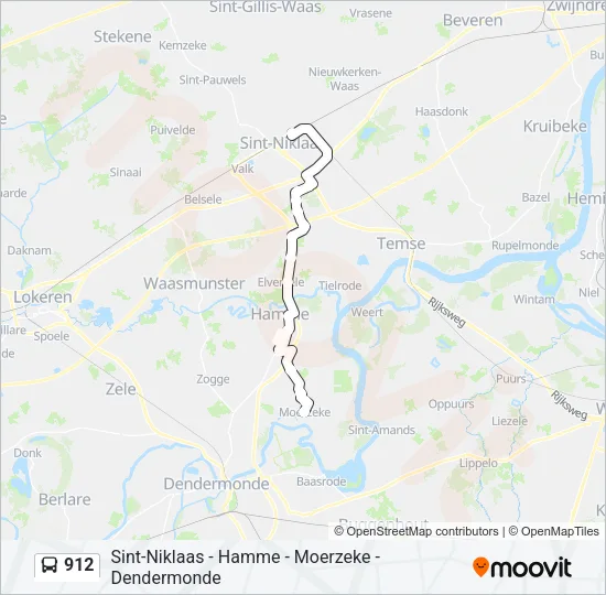 912 Bus Line Map
