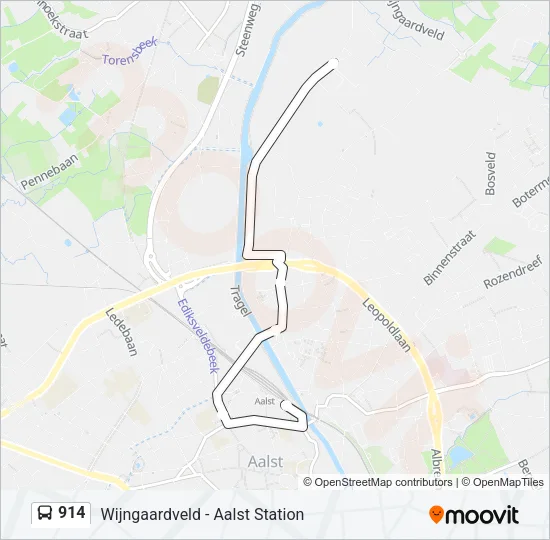 914 Bus Line Map