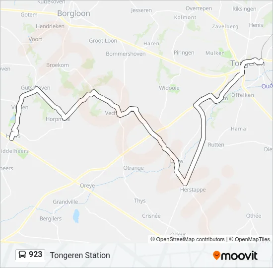 923 Bus Line Map