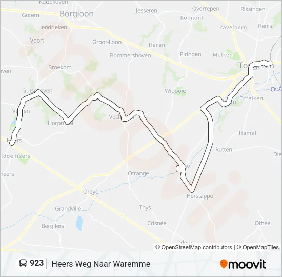 923 Bus Line Map