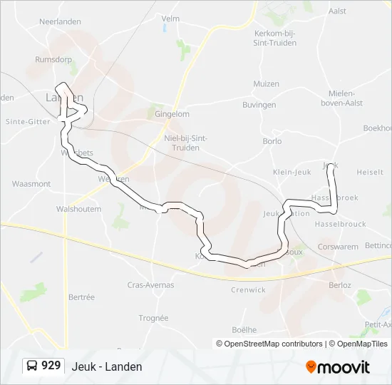 929 Bus Line Map