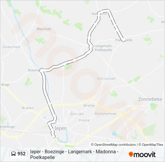 952 Bus Line Map