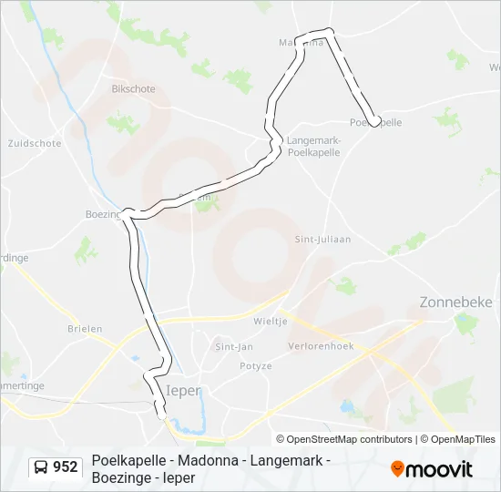 952 Bus Line Map