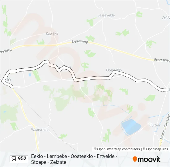 952 Bus Line Map