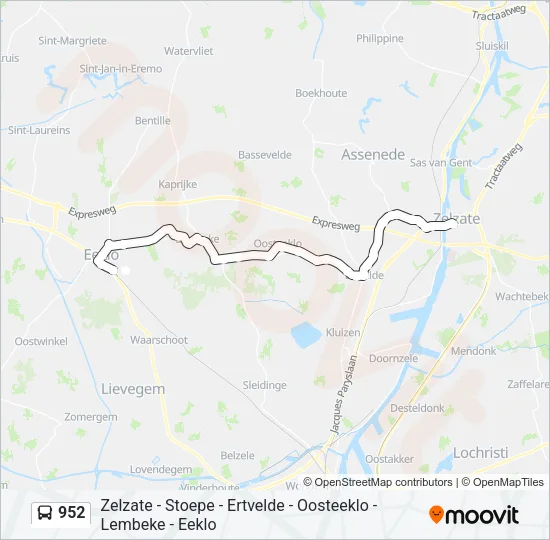 952 Bus Line Map