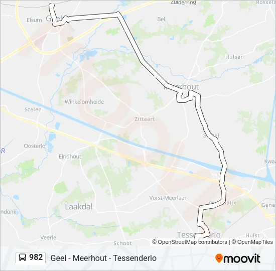 982 Bus Line Map