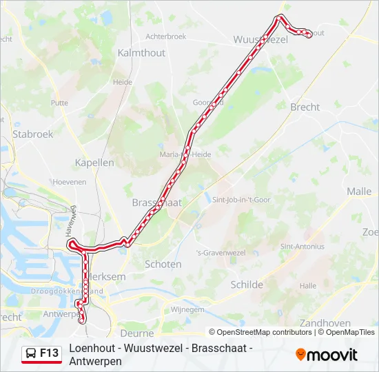 F13 Bus Line Map