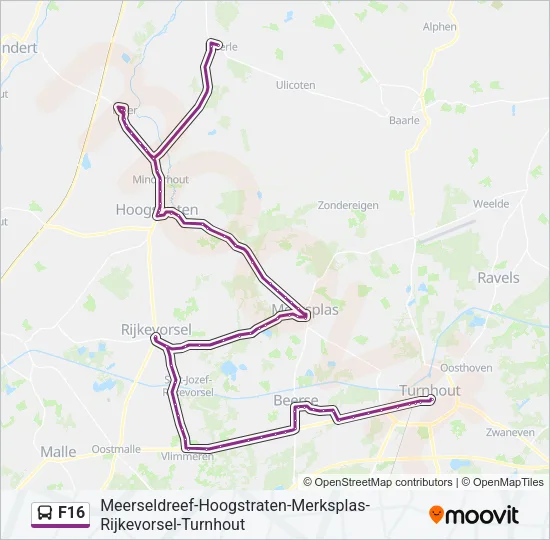 F16 Bus Line Map