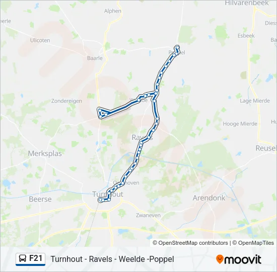 F21 Bus Line Map