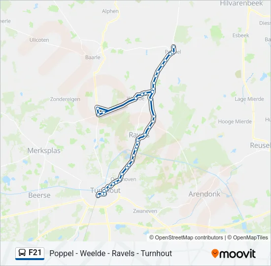 F21 Bus Line Map