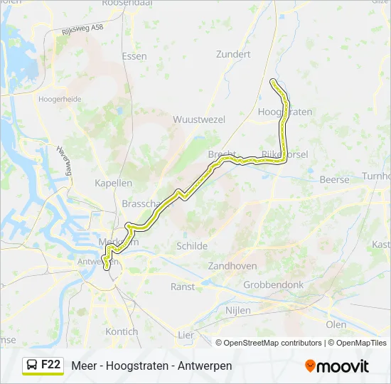 F22 Bus Line Map