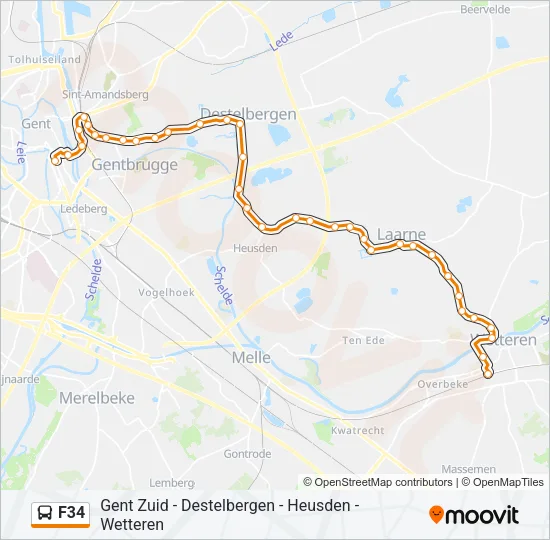F34 Bus Line Map