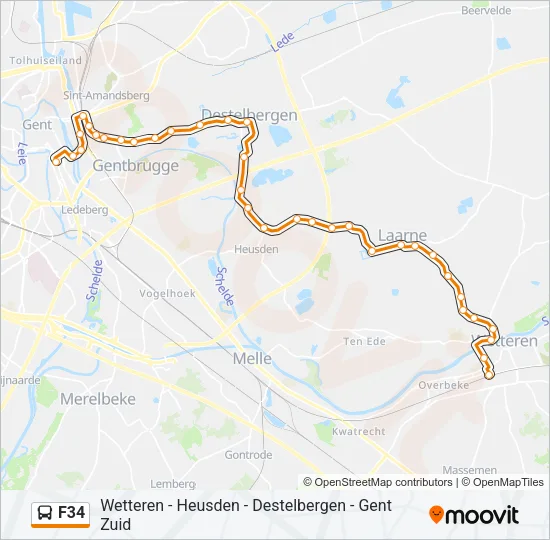 F34 Bus Line Map