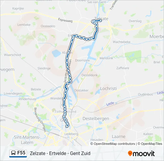 F55 Bus Line Map