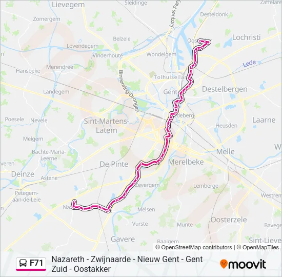 F71 Bus Line Map
