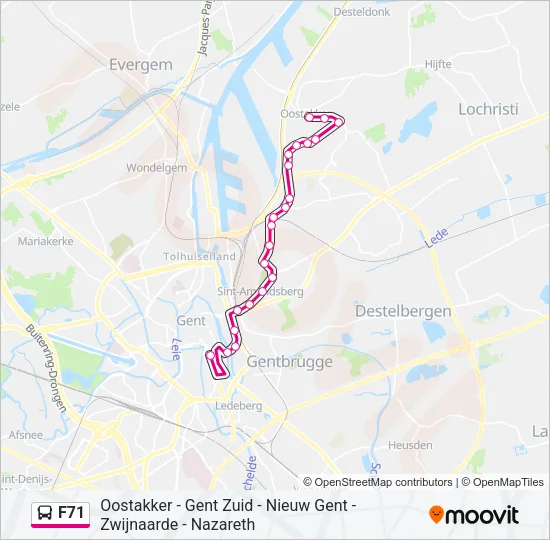 F71 Bus Line Map