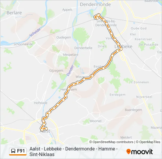 F91 Bus Line Map