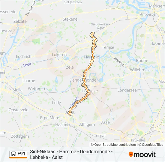 F91 Bus Line Map