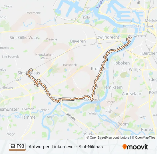 F93 Bus Line Map