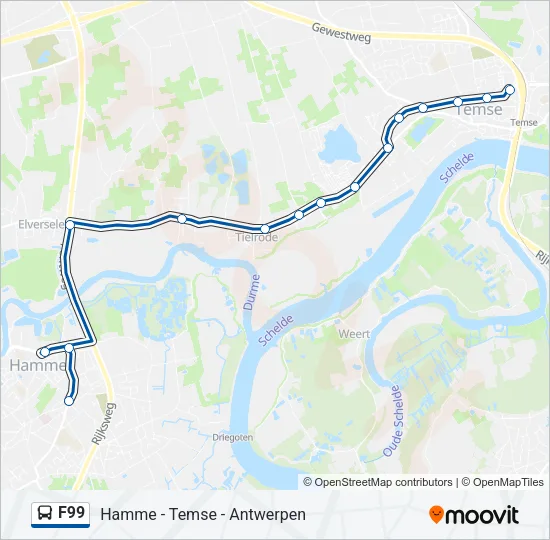 F99 Bus Line Map