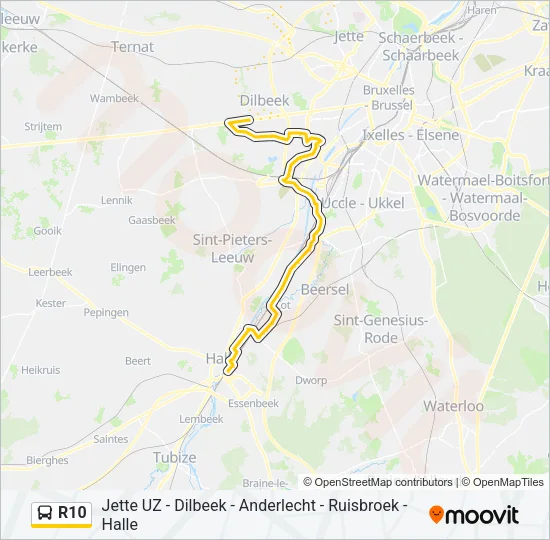 R10 Bus Line Map