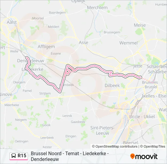R15 Bus Line Map