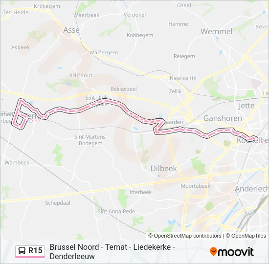 R15 Bus Line Map
