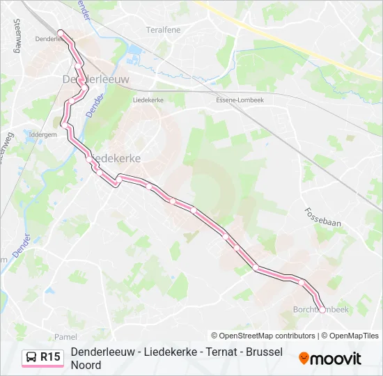 R15 Bus Line Map