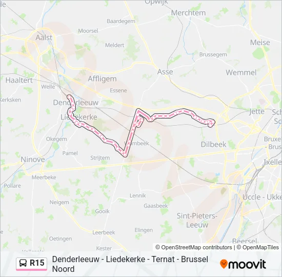 R15 Bus Line Map