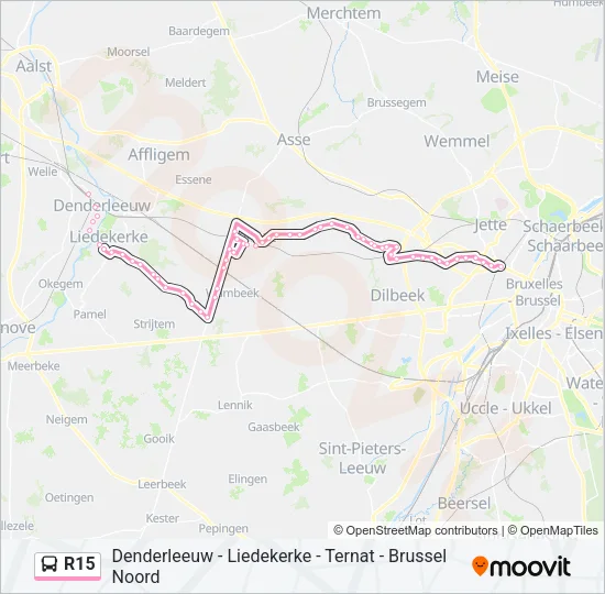R15 Bus Line Map