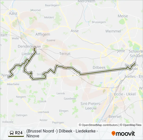 R24 Bus Line Map
