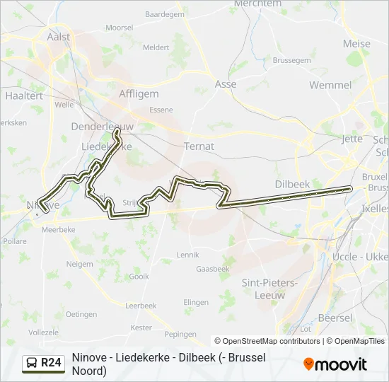 R24 Bus Line Map