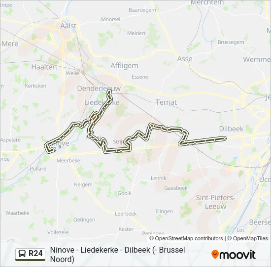R24 Bus Line Map