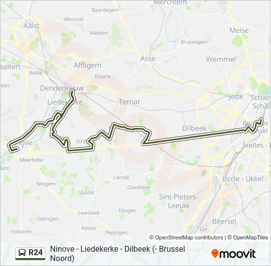 R24 Bus Line Map