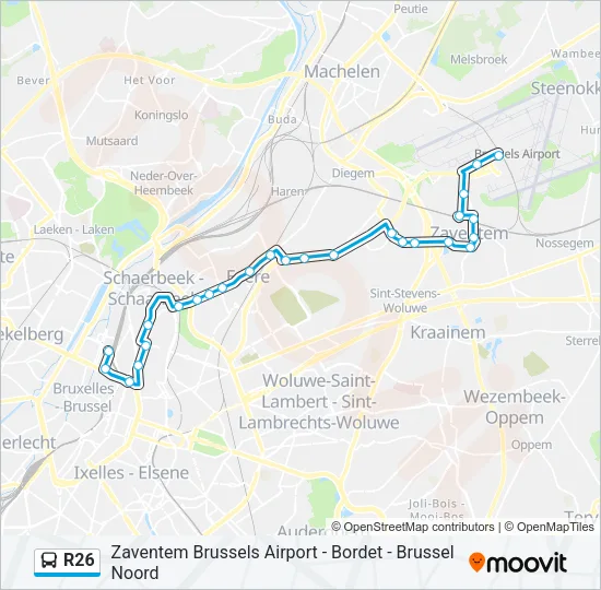 R26 Bus Line Map