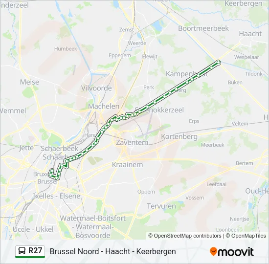 R27 Bus Line Map