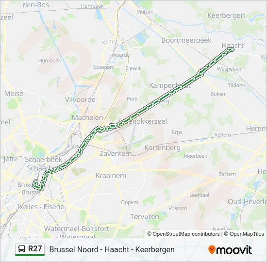 R27 Bus Line Map