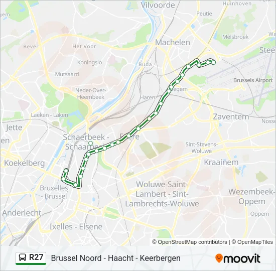 R27 Bus Line Map