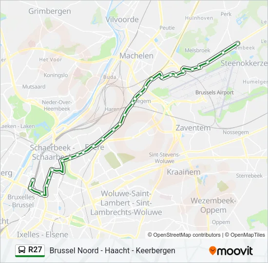 R27 Bus Line Map