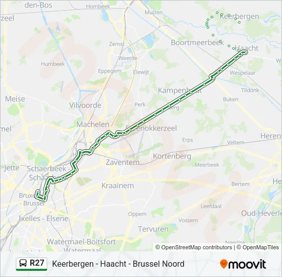 R27 Bus Line Map