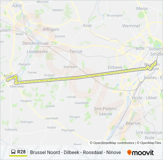 R28 Bus Line Map