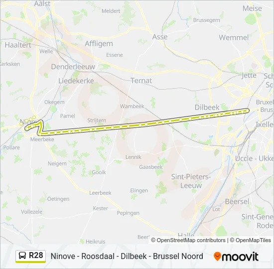 R28 Bus Line Map