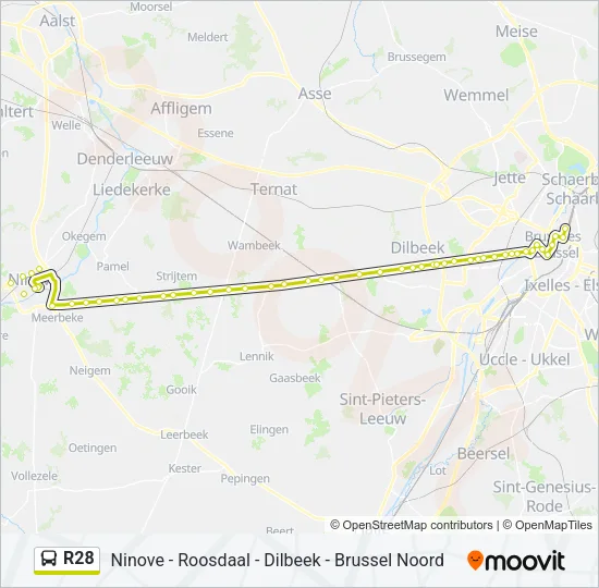 R28 Bus Line Map