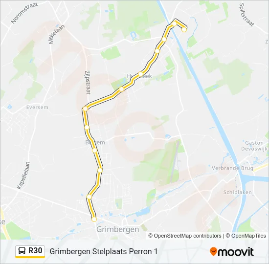 R30 Bus Line Map