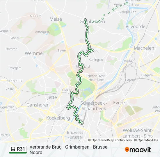 R31 Bus Line Map