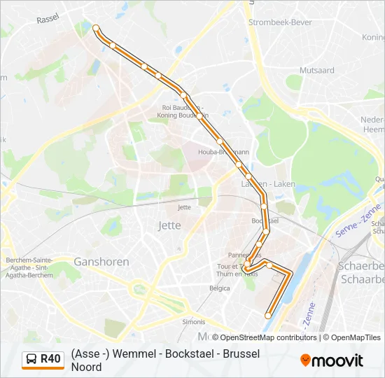 R40 Bus Line Map