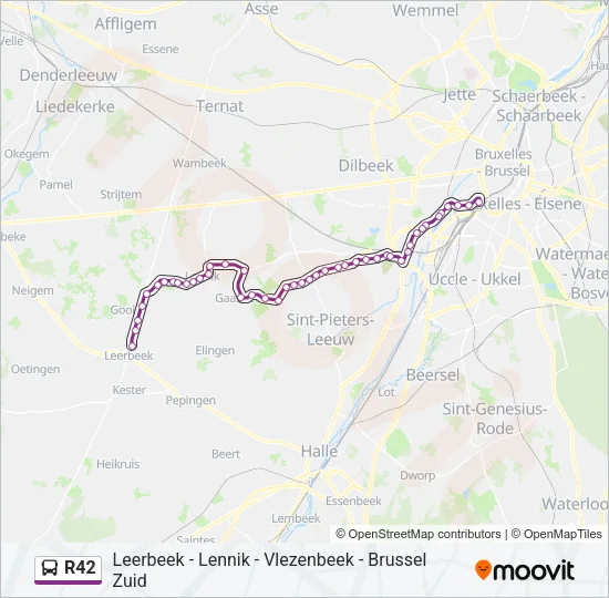 R42 Bus Line Map