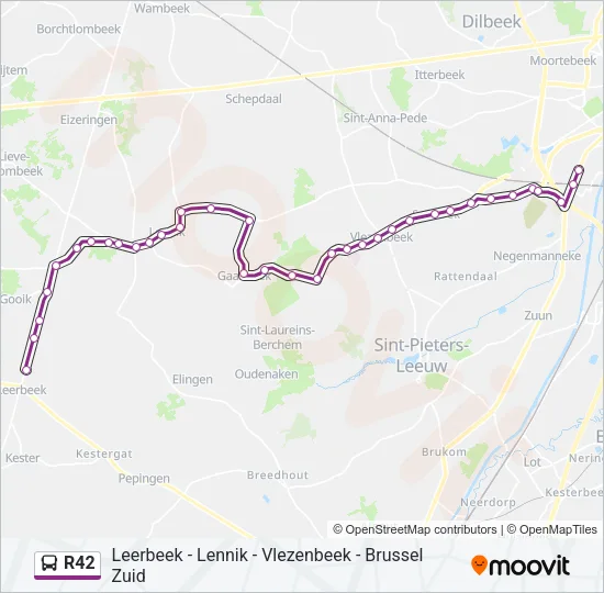 R42 Bus Line Map