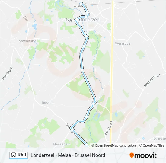 R50 Bus Line Map